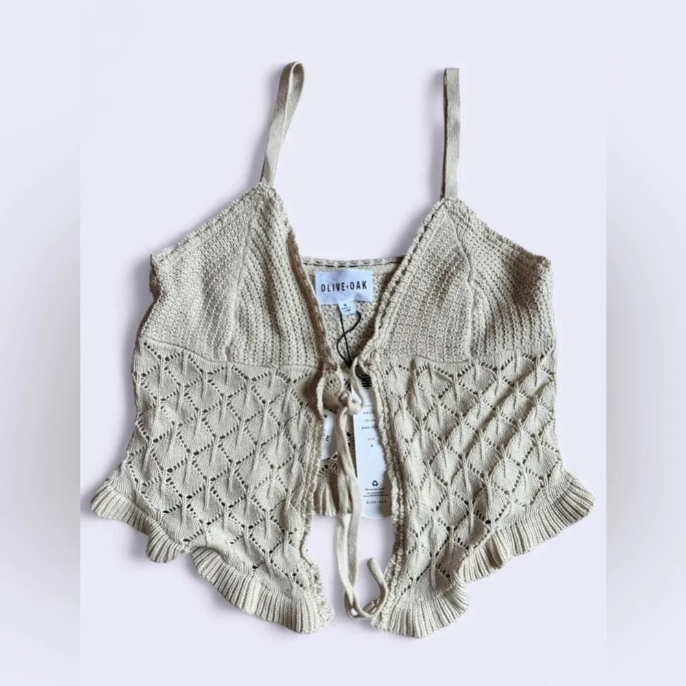 NWT Olive & Oak Cream Knit Sweater - Picture 1 of 8